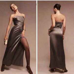 Reformation Barrow Silk Dress in Magnetic Size 8